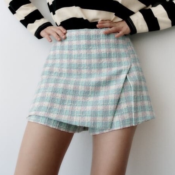 Zara textured tweed skort M New - Picture 1 of 16